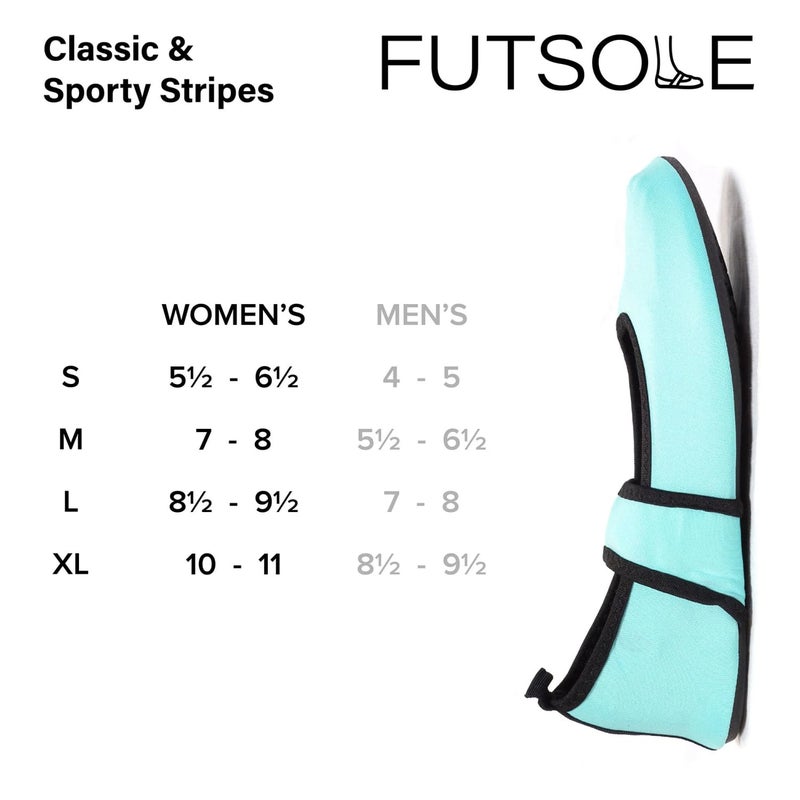 Nufoot Futsole Women's Soft-Sided Shoes for Indoors/Outdoors, Foldable & Flexible Footwear for Sport, Exercise, Yoga or Travel, Dance Shoes, Purple Daisies, Large - Image 2
